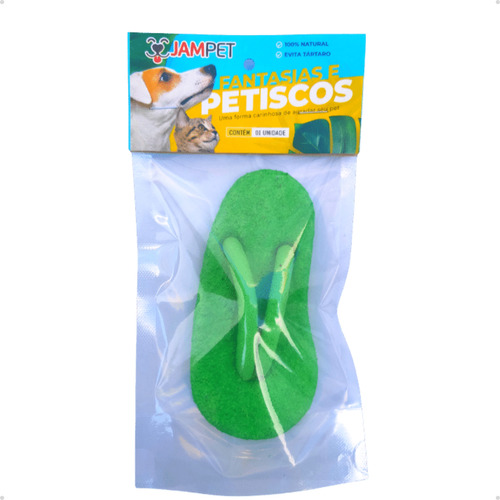 Petisco Para Cachorro Chinelo Flexível Sabor Menta Mordedor