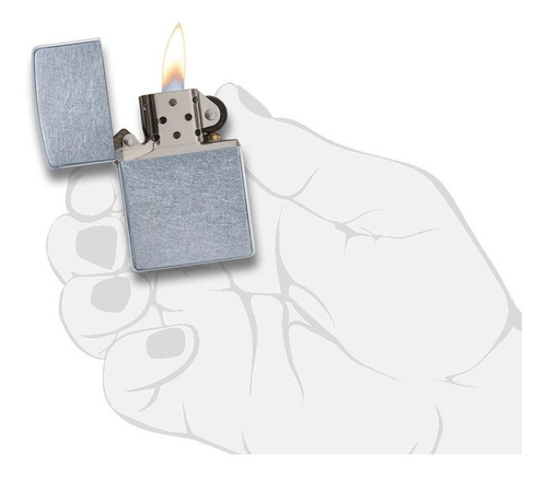 Imagem 3 de 4 de Isqueiro Zippo 207 Regular Street Chrome Original