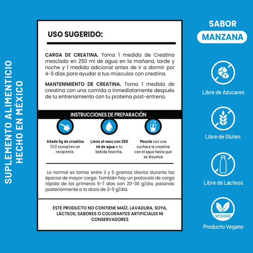 Creatina Monohidratada Varios Sabores 1kg D-mon Alta Pureza