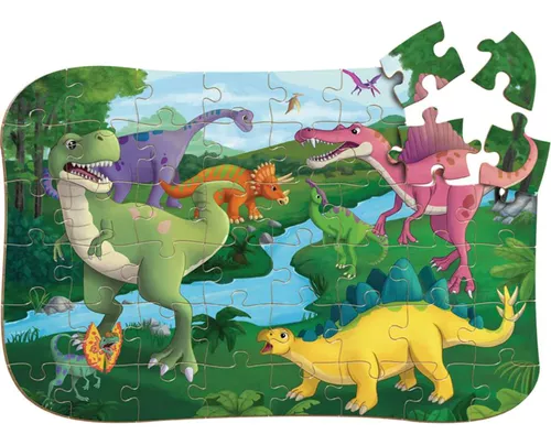 Quebra Cabeça Puzzle Dinossauros 4 Em 1 Toia - 12150