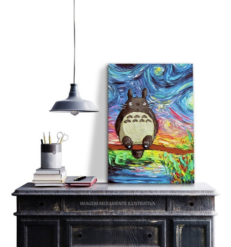 Imagem 2 de 3 de Placa Quadro Decorativo Meu Vizinho Totoro Personalizado Mdf