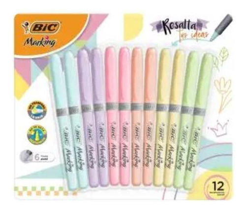 Marcadores Bic  980029368 Marking Pastel 12 Pzas