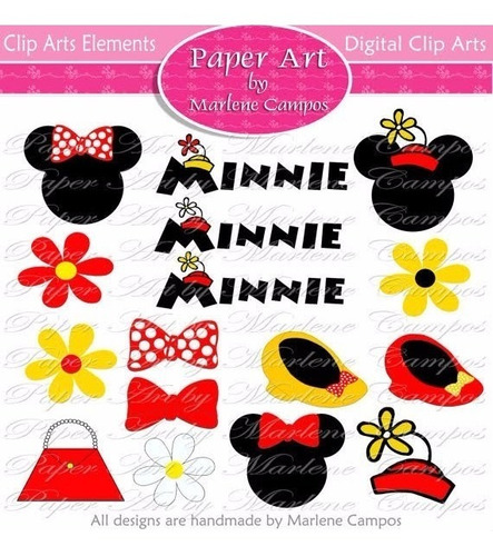 Kit Imprimible Minnie Roja Imagenes Clipart Cod3