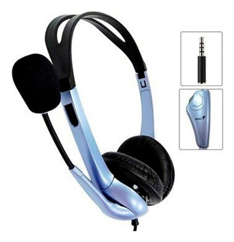 Genius Auricular Con Microfono Hs 04s Azul