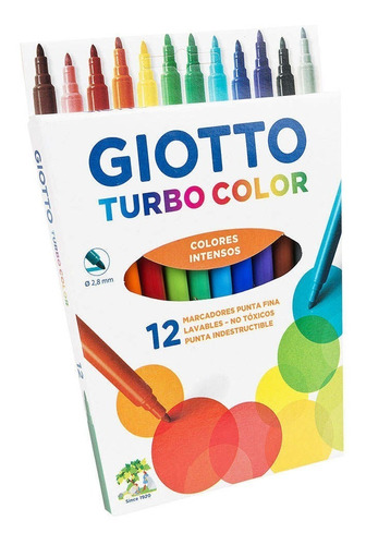 Marcadores Turbo Color Giotto 12 Colores 