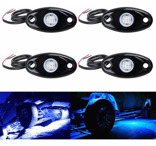 Ly8 4pods Blue Rock Lights Led Neon Subderglow Light Para Co