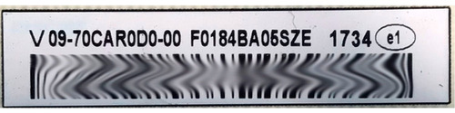 Kit Vizio 0165caq04e00 09-70car0d0-00 Runtk0334fvze E70-e3 (Usado)