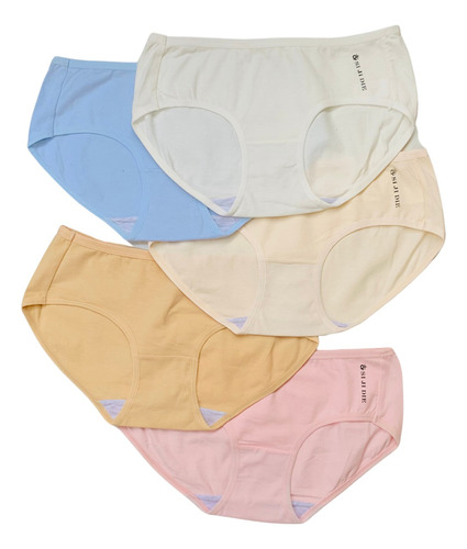 Calzon Niñas Algodon Encaje Pantaletas Juvenil Set 12 Pz