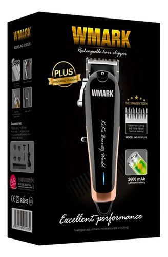 Maquina De Corte Rechargeable Black Ng-103plus Wmark