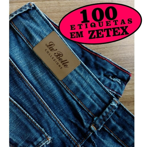 Imagem 1 de 3 de Etiqueta P/ Calças Bolsas 100 Un Personalizado Com Sua Marca