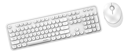 Mini Combinación De Teclado Y Mouse Inalámbricos Blanco