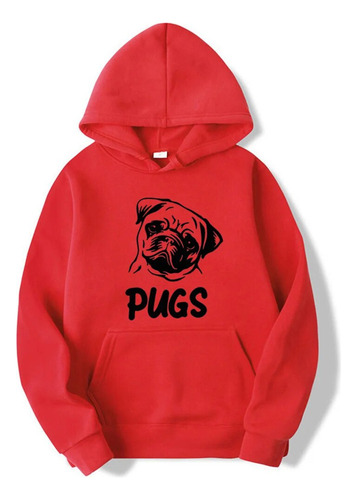 Ha Sudadera Con Capucha De Algodón Con Estampado De Pug