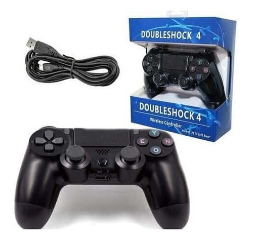 Controle Joystick Console Sem Fio Compatível Vídeo Game Pc C Cor Preto