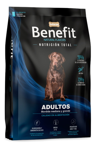 Alimento Benefit Golocan Perro Adulto Mediano/grande 15 Kg