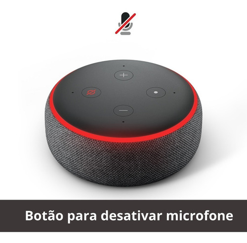 Echo Dot 3ª Geração Smart Speaker Com Alexa Amazon Bivolt Cor Preto 110V/220V