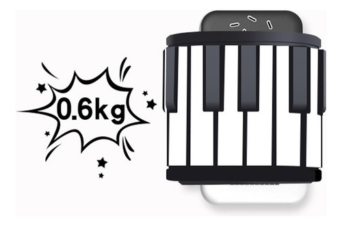 H Piano Enrollable Flexible De 49 Teclas, Teclado Digital