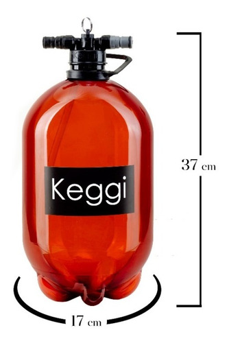 Imagen 4 de 4 de Chopera Keggi Original C/ Ball Y Canilla, Sin Co2 5l