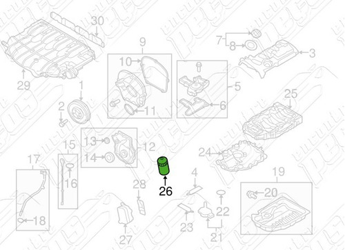 Filtro De Óleo Tiguan 2.0 Tsi 4motion 2011 Original