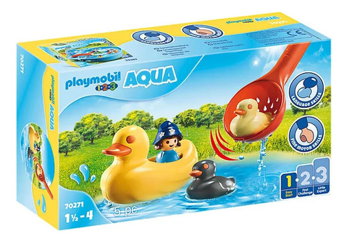 Playmobil 1 2 3 Aqua Família De Patos 70271