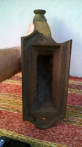 Hermoso Antiguo Soporte Mensula Fundición Farola Luminaria (Usado)
