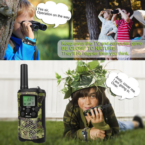 Walkie Talkies Para Niños 22 Canales 2 Vías Radio 3 Milla...