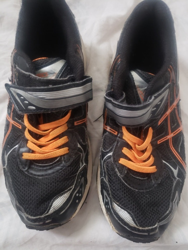 Tenis Infantil Asics Pre-galaxy Preto Laranja Tamanho 31