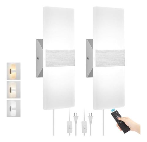 Apliques De Pared Led Regulables Con Control Remoto