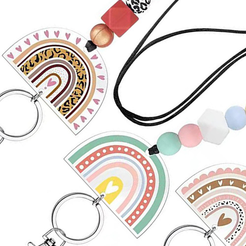 5 X 4 Cordones De Silicona Para Tarjetas De Identificación Y