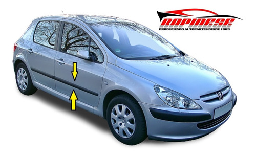 Peugeot 307 4/5p. Bagueta De Puerta Delantera Derecha Negra