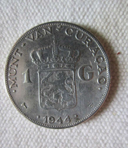 Antigua Moneda De Plata De Curacao 1944 1g