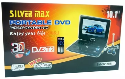 Dvd Portátil 10.1 Pulgadas Silver Max 3d Usb | Envío