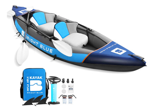 Kayak Inflable Para 2 Personas Con Accesorios Y Bolsa