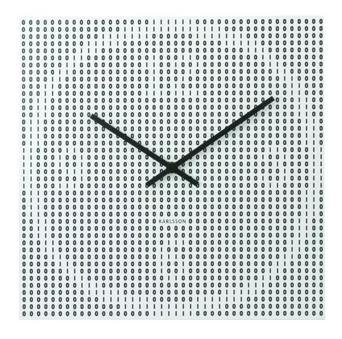 Present Time W64548 Bits and Bytes Wall Clock for Physicist