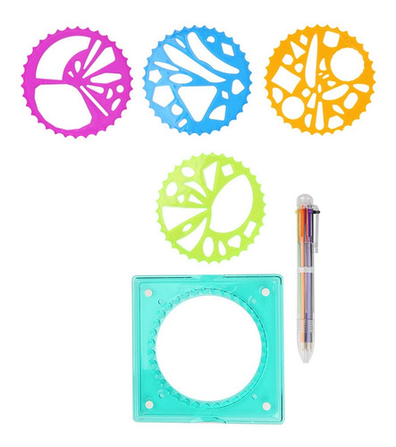 Regla Geométrica, Plantilla De Plástico Para Niños, Dibujo E