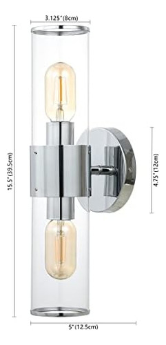 Jonathan Y Jyl9913b Quinn 15.5 Aplique Led Moderno De Mediad