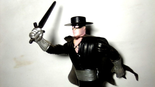 Boneco Retrô The Masked Man Zorro Plástico Bolha Soprado