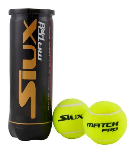 Pelotas De Padel Siux Match Pro (3 Unidades, Calidad Premium Amarillo