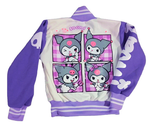 Chaquetas Béisbol De Kuromi Onegai My Melody Chamarra Niñas