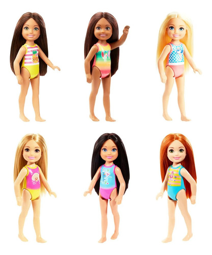 Muñeca Surtido De Playa Club Chelsea De Barbie X Unidad