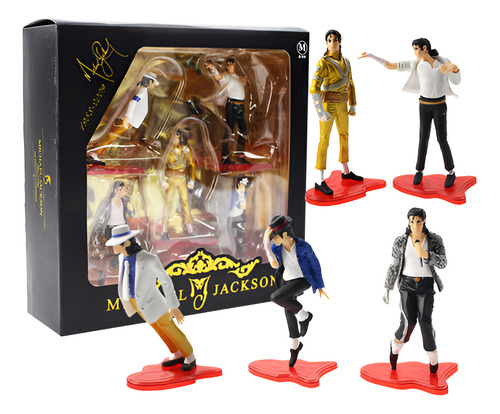 Set 5 Figuras Exitos Mundiales Gira Michael Jackson Thriller