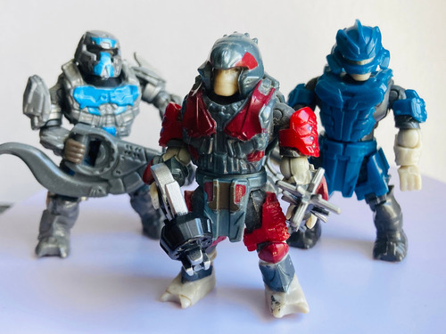 Mega Construx 3 Pack Brute Desterrados Halo Heroes Orginal (Usado)