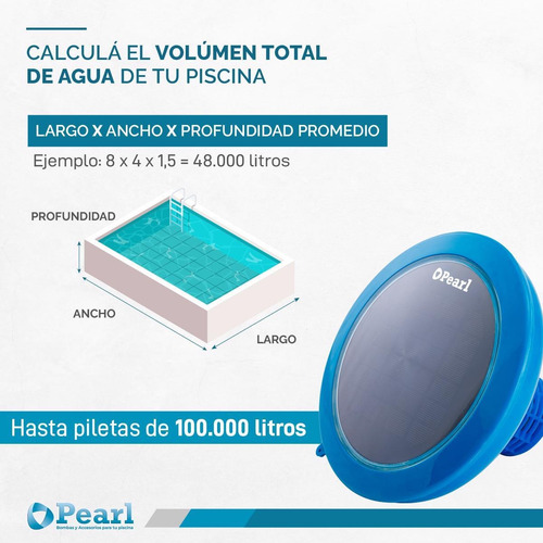 Imagen 3 de 12 de Ionizador Solar Pileta Pearl Anti Cloro Sarro Bacterias