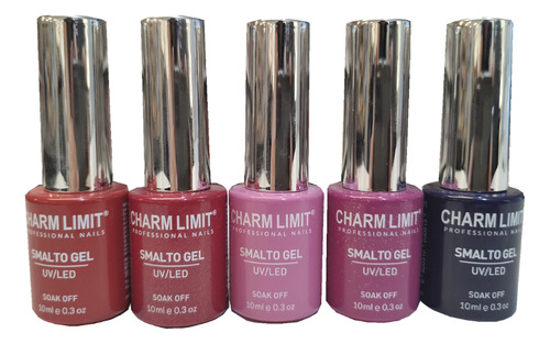 Esmaltes Charm Limit Soak Off 10ml Aprobados X 10