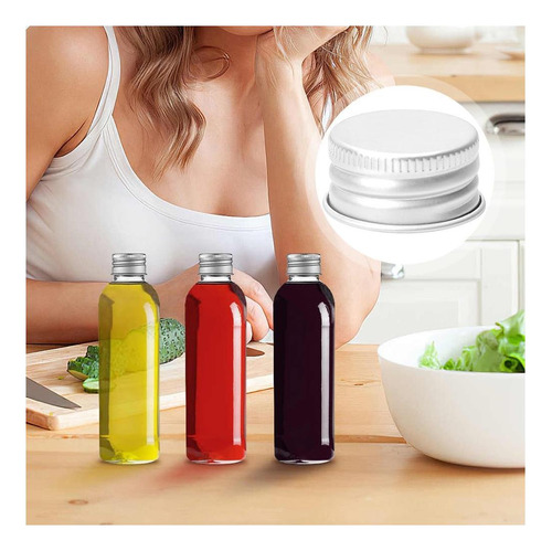 50 Piezas Mini Botella De Agua Botella De Aluminio Tapa De 1