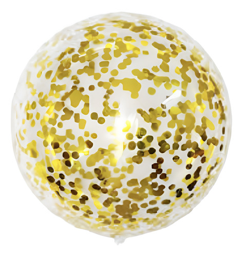 Globo Burbuja Con Confeti 20 Pulgadas Dorado Burbuja Con Confeti
