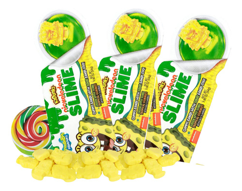Bala De Goma Fundipperz Bob Esponja 12 Uni. X 54g