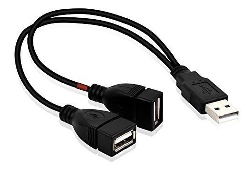 Usb 20 A Macho A 2 Dual Usb Hembra Jack Y Divisor Hub Cable 