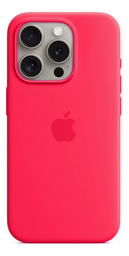 Funda Silicona Iphone 15 Pro Silicone Case Rosa Chicle Lisa