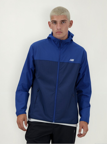 Rompeviento New Balance Blue Hombre Running Palermo Tenis