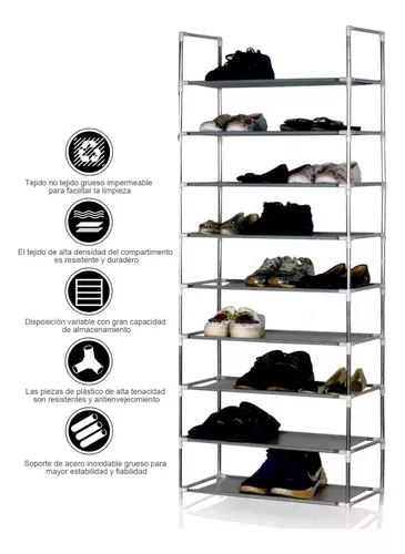 Mueble Para Zapatero Organizador De Zapatos Rack Grande Piso Guardar Poner  Acero
